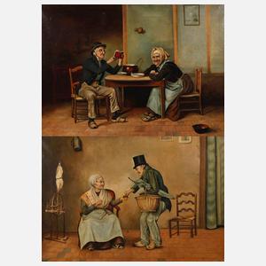 J. Immerz, Zwei Genreszenen im Interieur