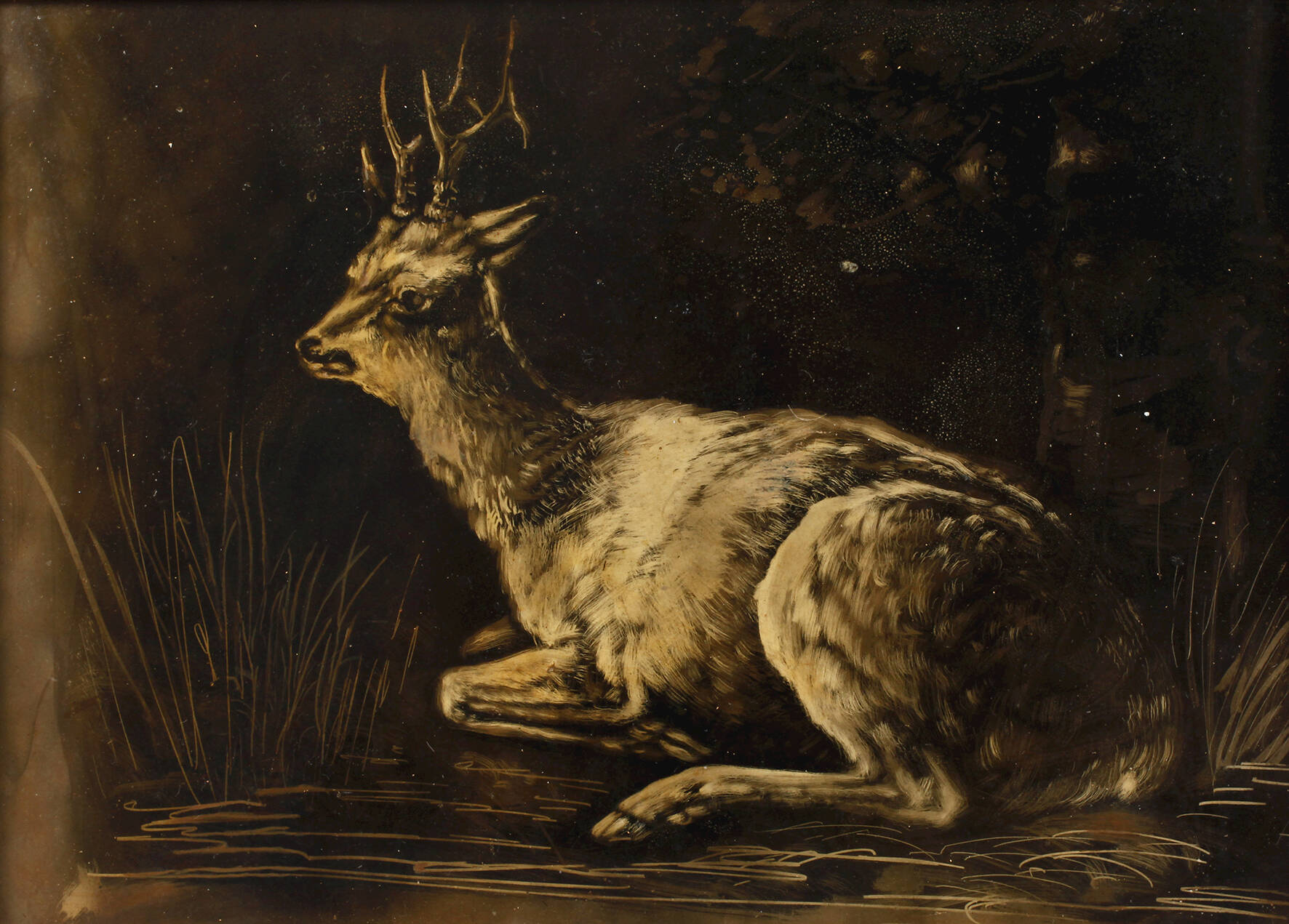 August Schleich, attr., Rehbock