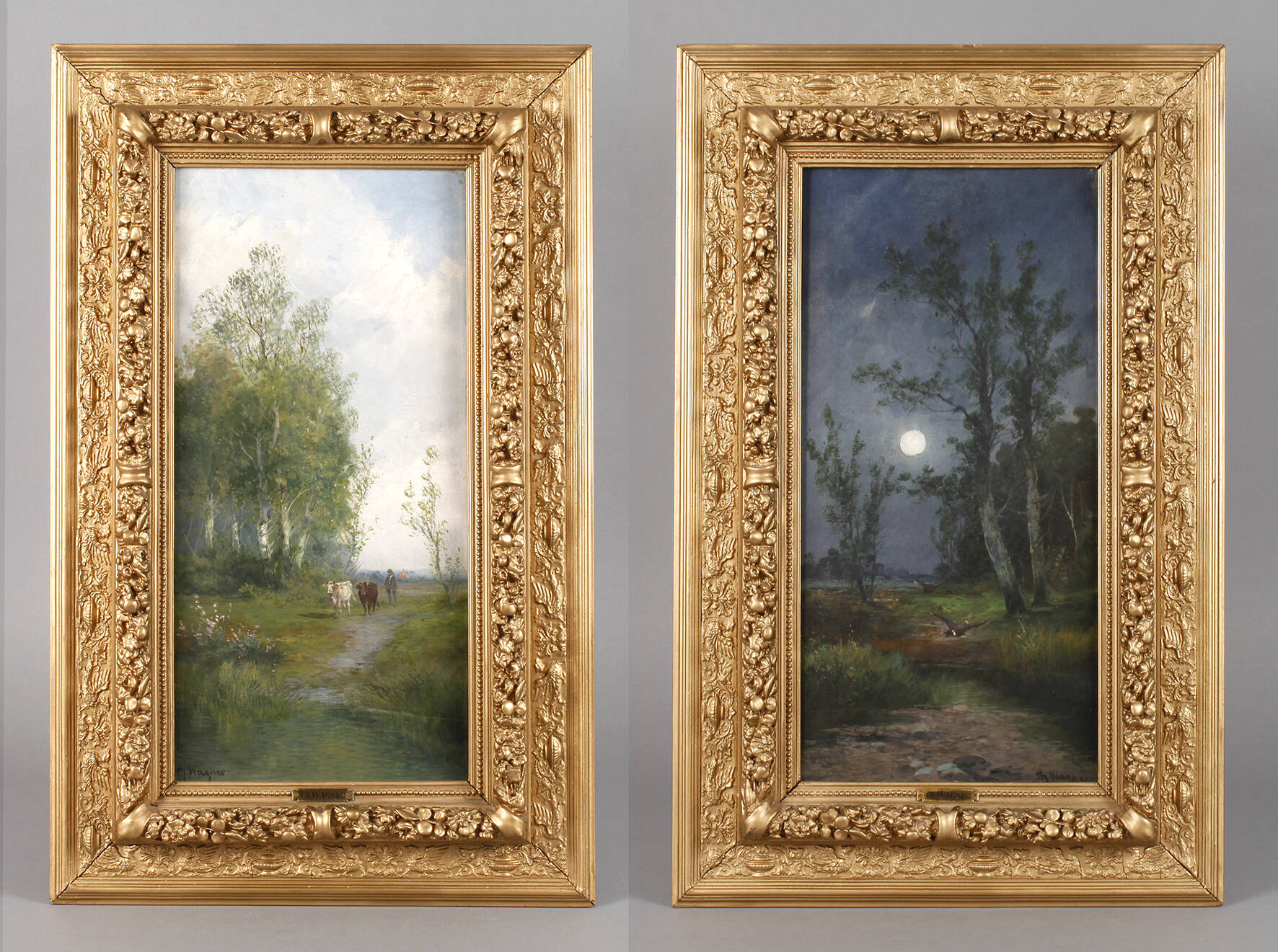 Th. Wagner, Paar Gemälde