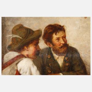 Reinhard Sebastian Zimmermann, attr., "Besuch in Tirol"