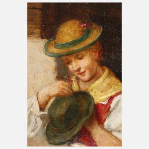 Reinhard Sebastian Zimmermann, attr., "Besuch in Tirol"