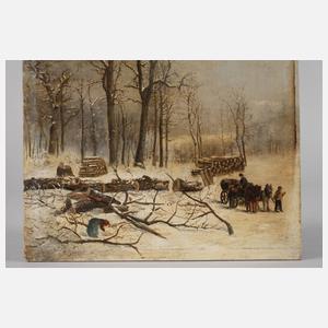 Baumeinschlag im Winter