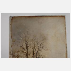 Baumeinschlag im Winter