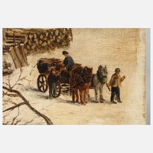 Baumeinschlag im Winter