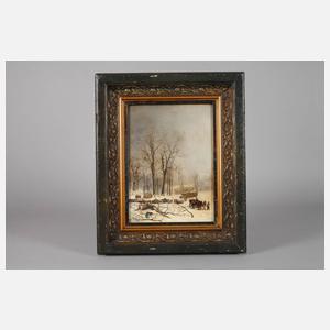 Baumeinschlag im Winter