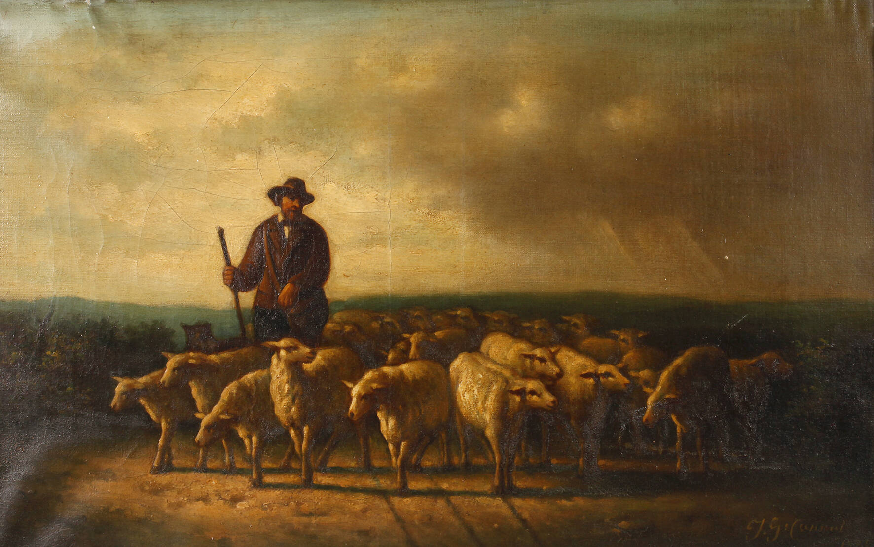 Schäfer in der Dämmerung