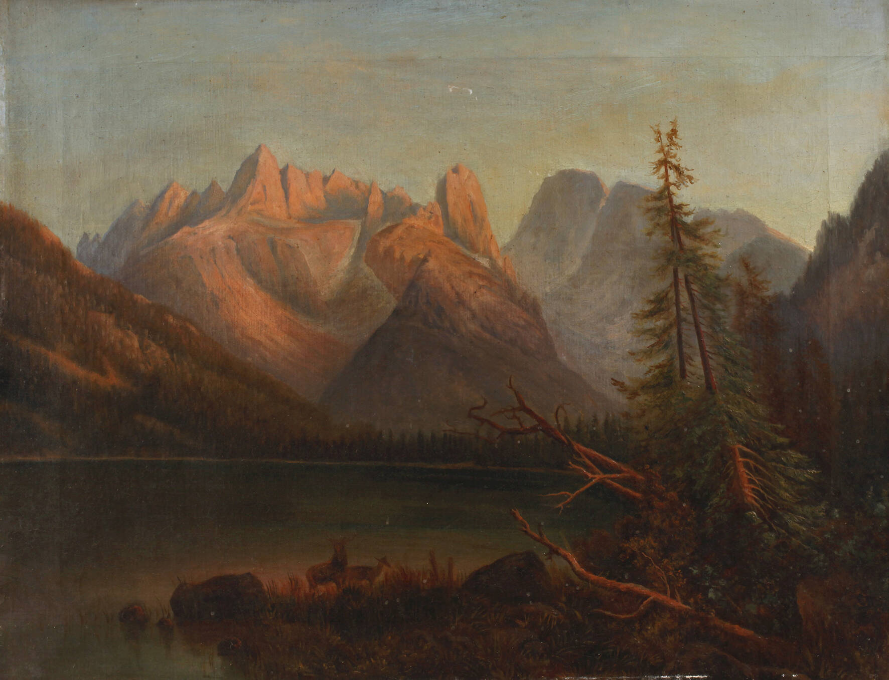 Spätromantische Berglandschaft