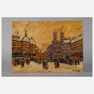 Antal Berkes, Winterliche Stadtlandschaft