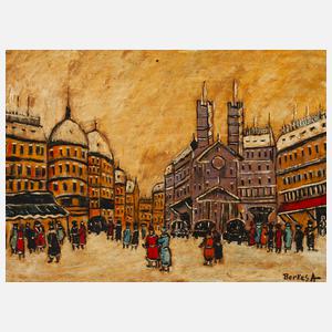 Antal Berkes, Winterliche Stadtlandschaft