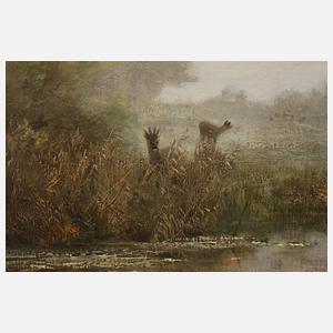 Prof. Hugo Bürgel, Herbstmorgen am See