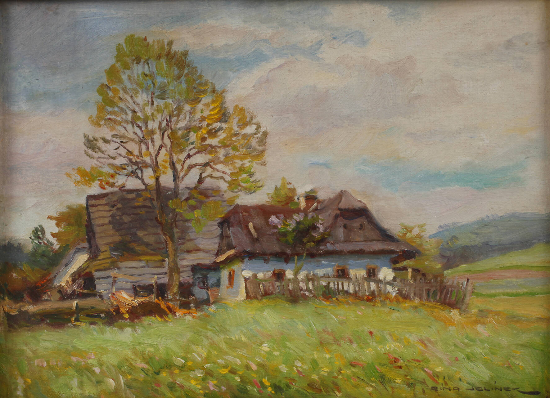 Frantisek Cina-Jelinek, Gehöft im Sonnenlicht