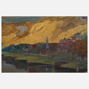 Oswald Enterlein, Die Elbe bei Wehlen