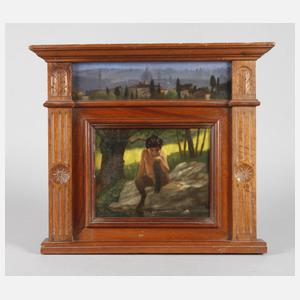 M. Falzoni, Pan mit Flöte