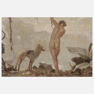 Prof. Max Frey, "Träumerei unter Blättern"