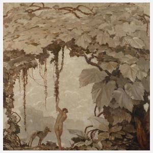 Prof. Max Frey, "Träumerei unter Blättern"