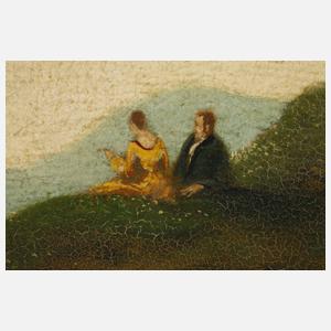 Prof. Hermann Gradl, Landschaft mit Paar