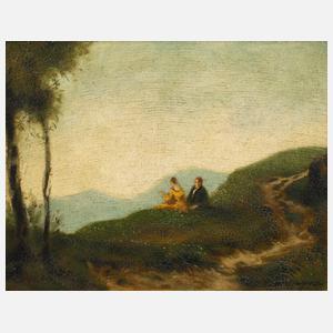 Prof. Hermann Gradl, Landschaft mit Paar