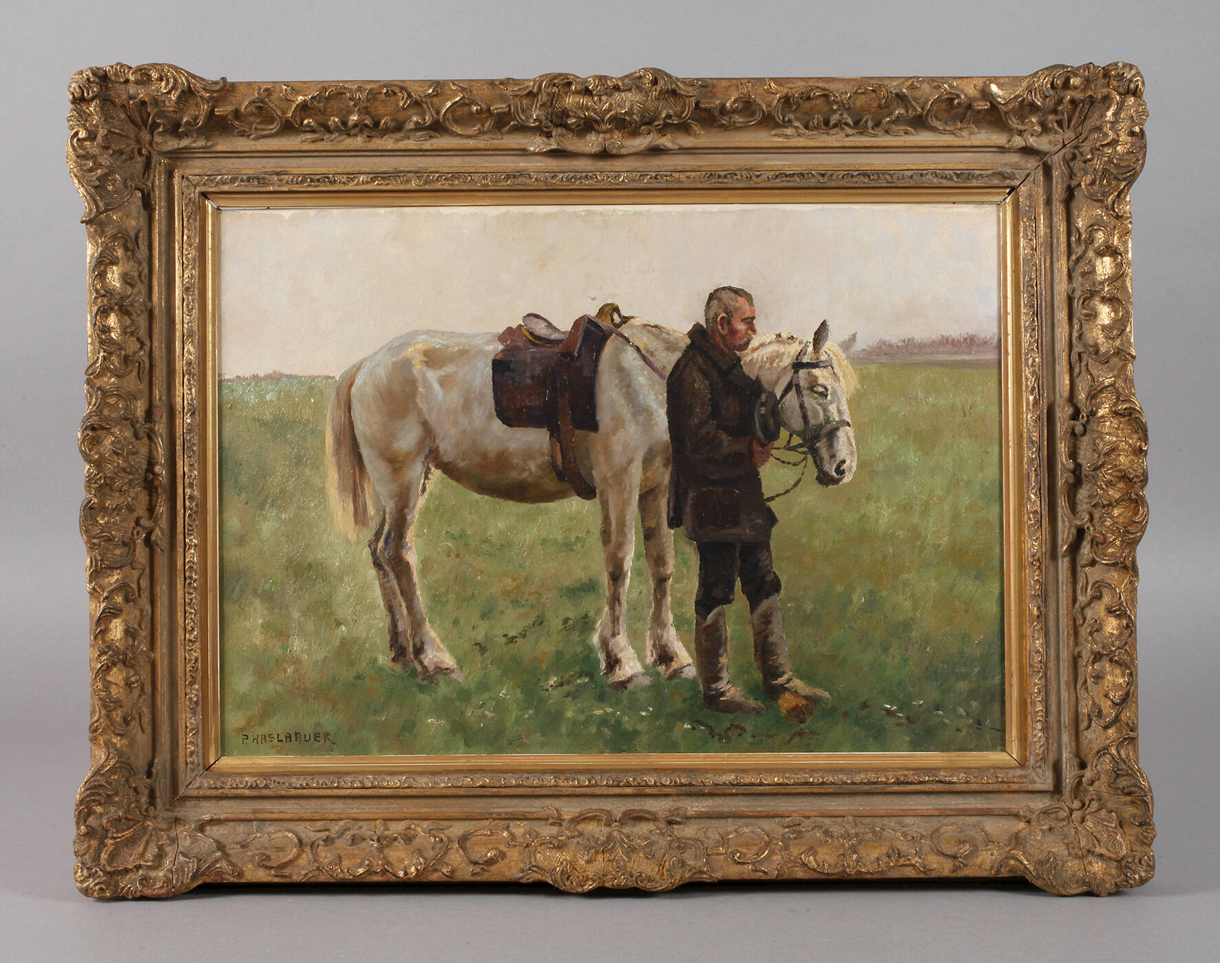 Paul Haslbauer, Bauer mit Pferd