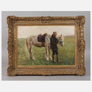 Paul Haslbauer, Bauer mit Pferd