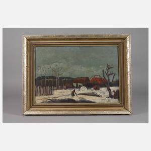 Kattz, Dorf in Winterlandschaft