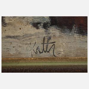 Kattz, Dorf in Winterlandschaft