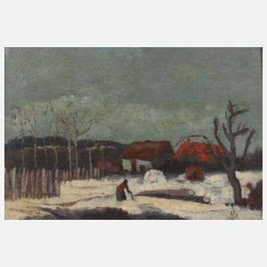 Kattz, Dorf in Winterlandschaft