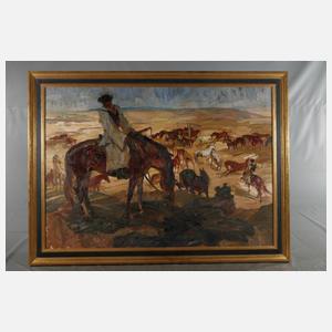 Josef Woldemar Keller-Kühne, Reiter in der Puszta