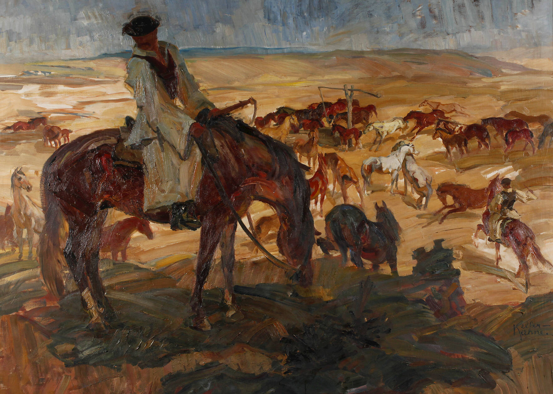 Josef Woldemar Keller-Kühne, Reiter in der Puszta