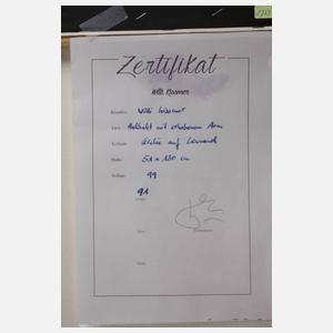 Willy Kissmer, "Halbakt mit erhobenem Arm"