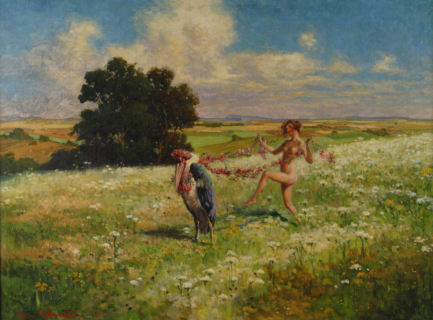 Hans Koberstein, Tanzender Akt mit Marabu