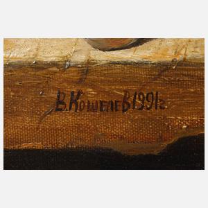 W. Koschew, Früchtestillleben mit Kanne