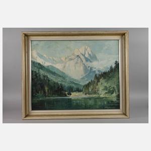 Franz Lippert, See in Hochgebirgslandschaft