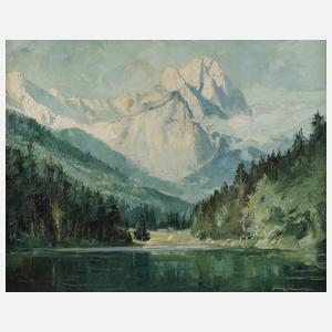 Franz Lippert, See in Hochgebirgslandschaft