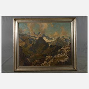 Erich Mercker, "Bergblick vom Nebelhorn"