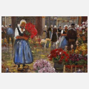 Franz Max Richter-Reich, Blumenmarkt in Holland