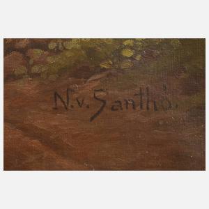N. v. Santho, Paar Landschaftsgemälde