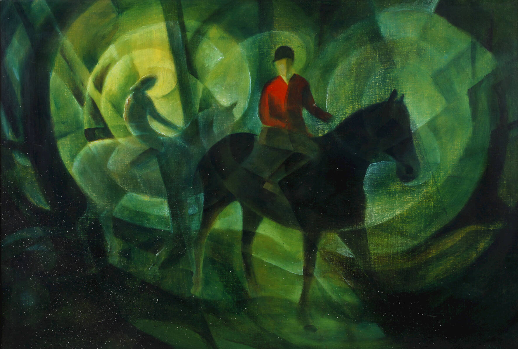 Schätzler, Reiter in mystischer Waldlandschaft