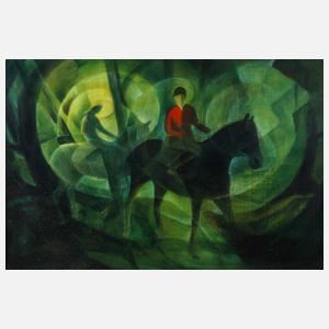 Schätzler, Reiter in mystischer Waldlandschaft