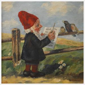 Th. Schellemau, Beim Gesangsunterricht