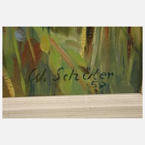 Willy Schüler, "Blumenwiese im Gebirge"