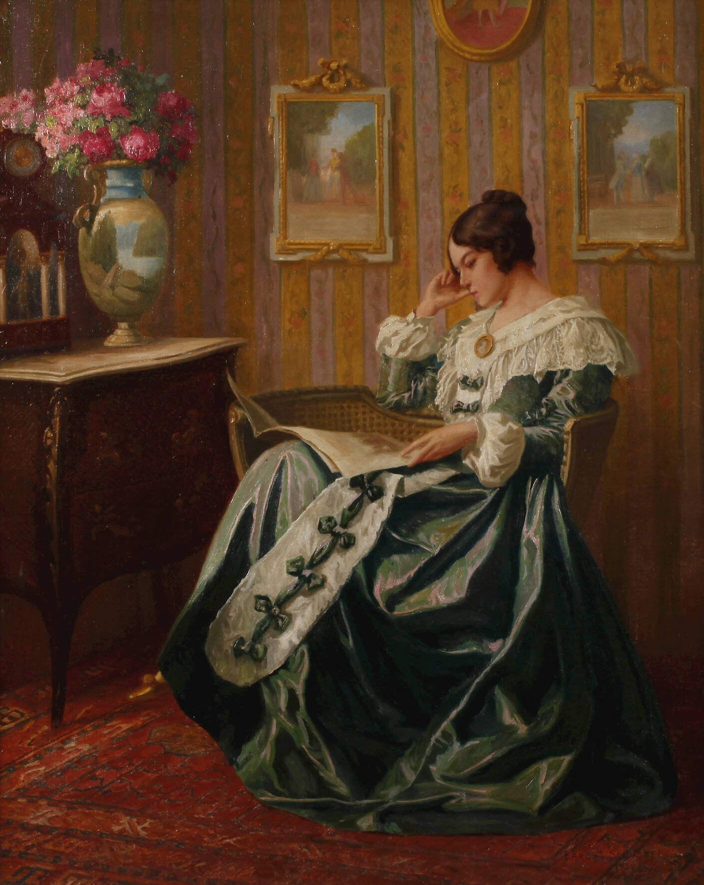 Prof. Karl Maria Schuster, Lesende Dame