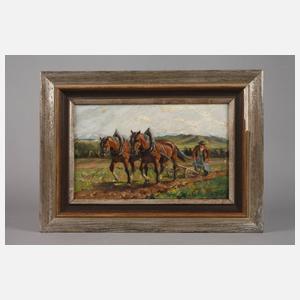 H. Schütz, Pflügender Bauer