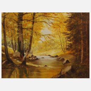 O. Trier, Herbstlicher Bachlauf