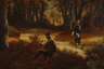 R. Waller, Waldlandschaft mit Wanderern