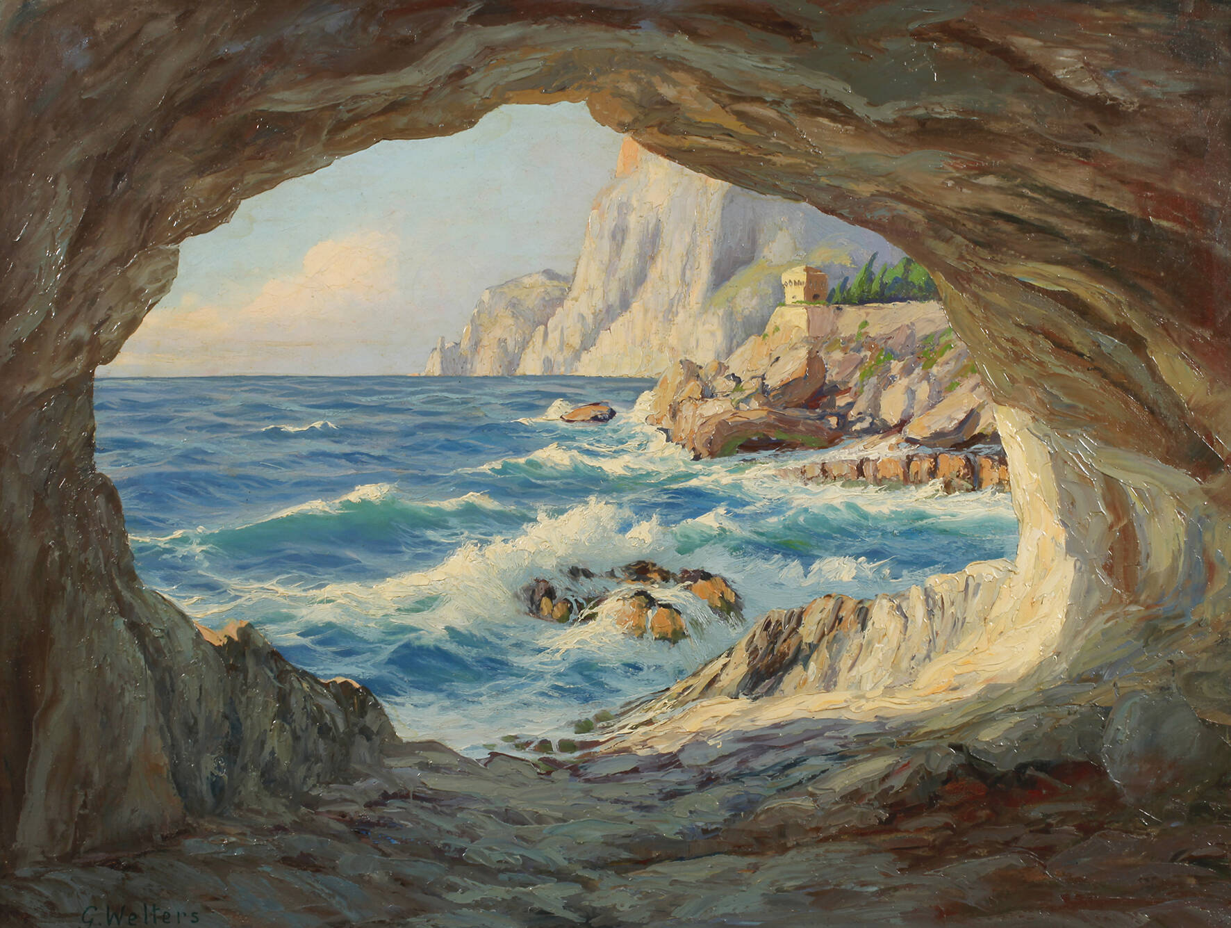 Willem Welters, attr., Grotte auf Capri