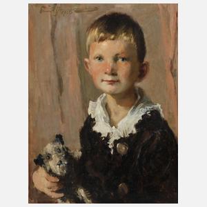 Ernst Reinhard Zimmermann, Junge mit Hund