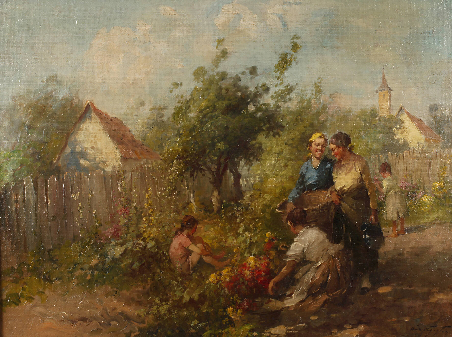 Bei der Gartenarbeit