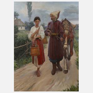 Kaukasische Wasserträgerin