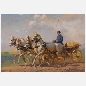 Quadriga in Sommerlandschaft