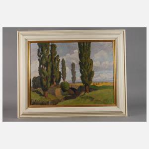 Sommerlandschaft mit Brücke